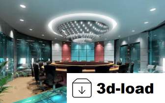 3d модель 3D интерьер конференц-зала класса люкс