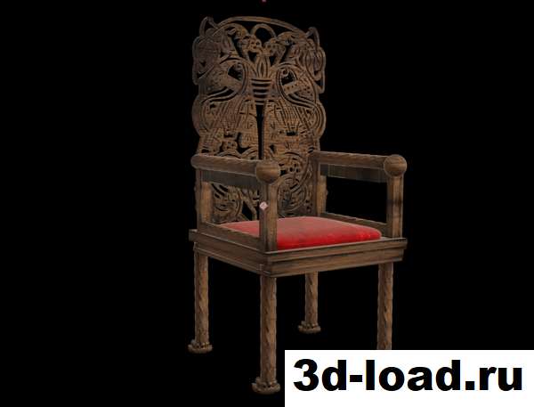 3d модель Антикварное кресло скачать бесплатно
