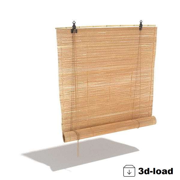 3d модель бамбукового занавеса для окон