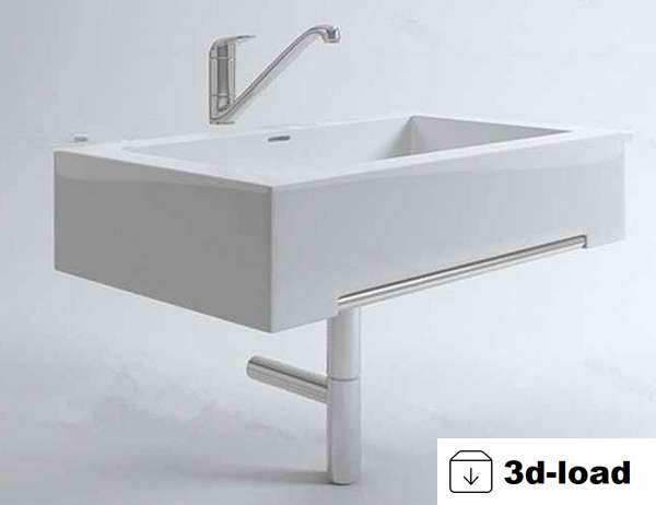 3d модель Белфаст Раковина для ванной