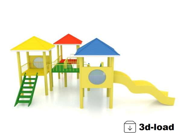 3d модель детского сада для игровой площадки