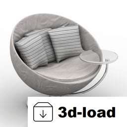 3d модель Egg Round Armchair
