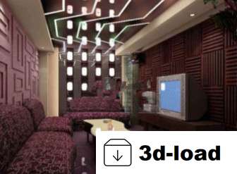 3d модель интерьера комнаты мультимедиа
