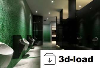 3d модель интерьера туалета