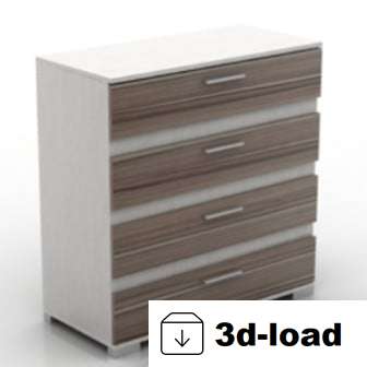 3d модель из текстурированного деревянного шкафа