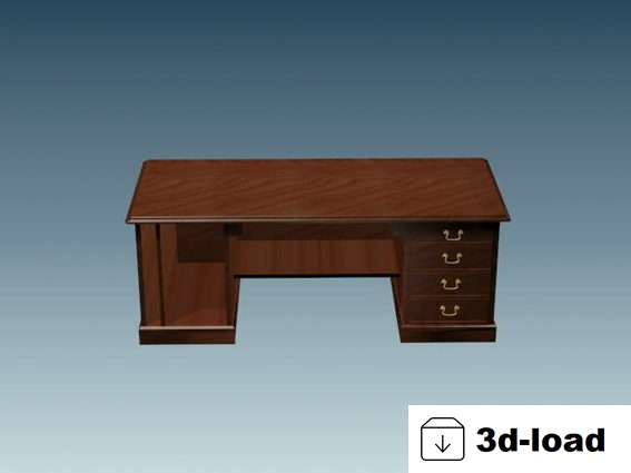 3d модель классического офисного стола