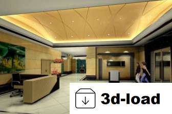3d модель компании Front Space Interior Scene
