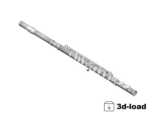 3d модель поперечной флейты