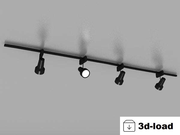 3d модель потолочного светильника для интерьера