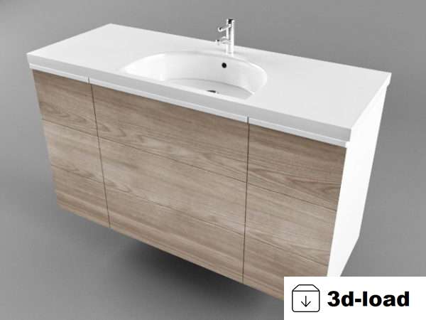 3d модель раковины ванной комнаты