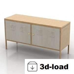 3d модель шкафчика Ikea Ps