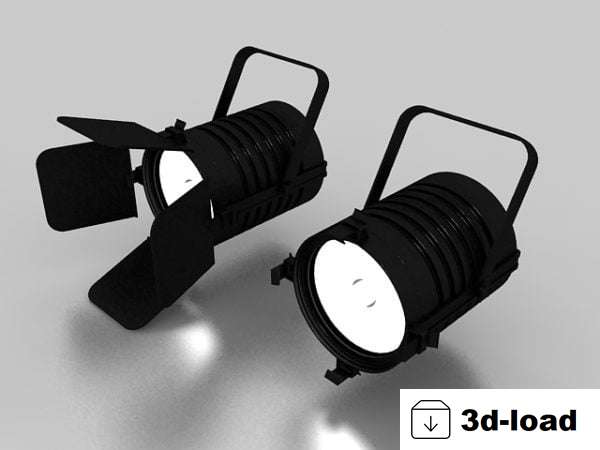 3d модель театральных светильников