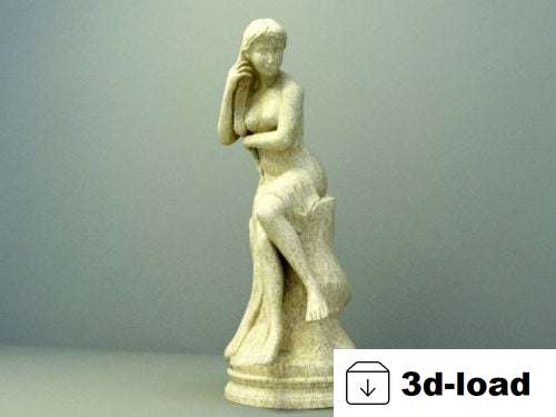 3d модель украшения греческой женской скульптуры