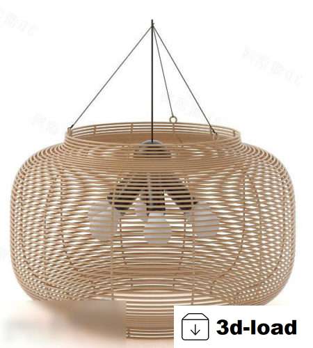 3d модель Бамбуковая подвесная лампа