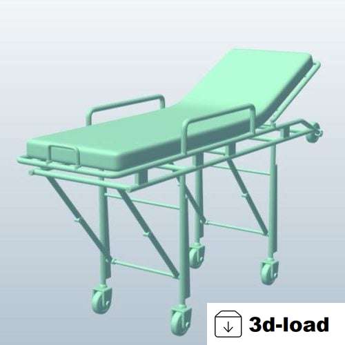 3d модель Больница Носилки Rolling Bed