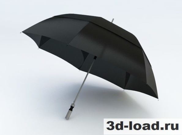 3d модель Черный зонт