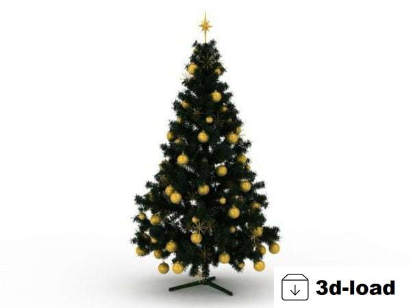 3d модель Декоративная Праздничная Рождественская Елка