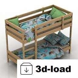 3d модель Детская Кровать Ikea Mydal