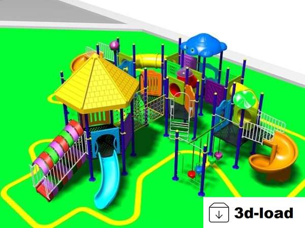 3d модель Детская площадка Парк развлечений