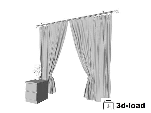 3d модель Домашние плоские шторы