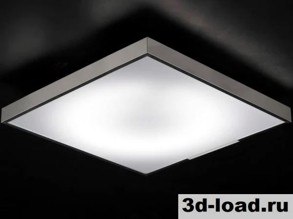 3d модель Электрический квадратный потолочный светильник