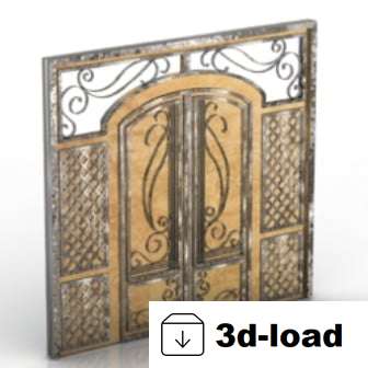 3d модель Европейская модель декора двери 3D