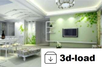 3d модель Fresh Living Room Интерьер Сцена