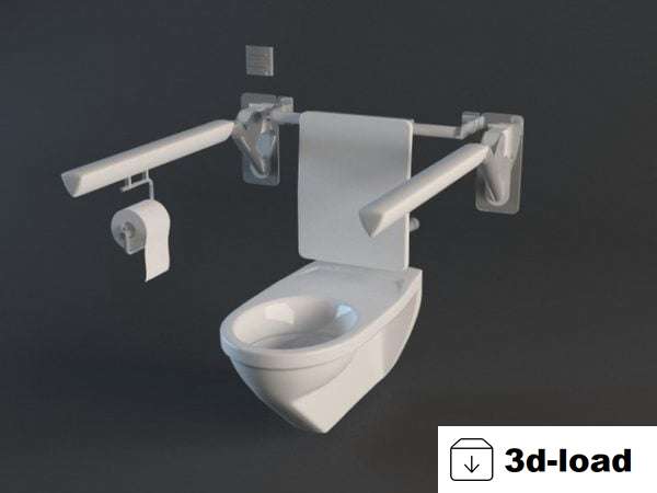3d модель Гандикап Ванная Комната Туалет