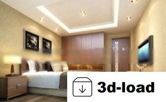 3d модель Гостиничный номер Дизайн интерьера Сцена