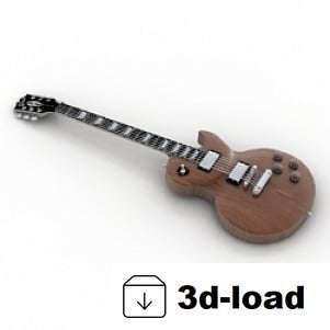3d модель Инструментальная гитара 3D Model