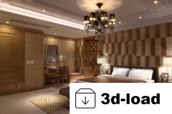 3d модель Интерьер отеля Bed Room