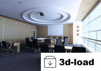3d модель Интерьер Сцена Конференц-зал