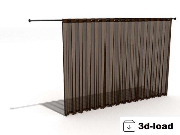 3d модель Интерьерная занавеска из ткани