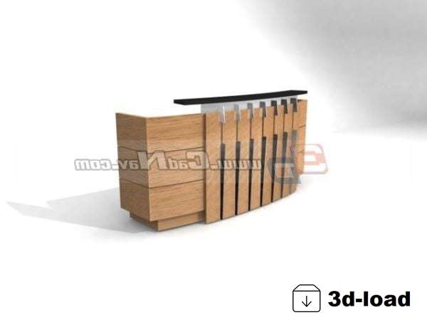 3d модель Касса Wood Counter Мебель