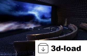 3d модель Кинотеатр Интерьерная сцена
