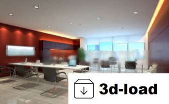 3d модель Корпоративный дизайн интерьера офиса интерьера