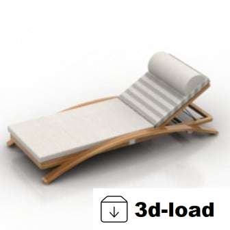 3d модель Кресло для отдыха у бассейна Бесплатная