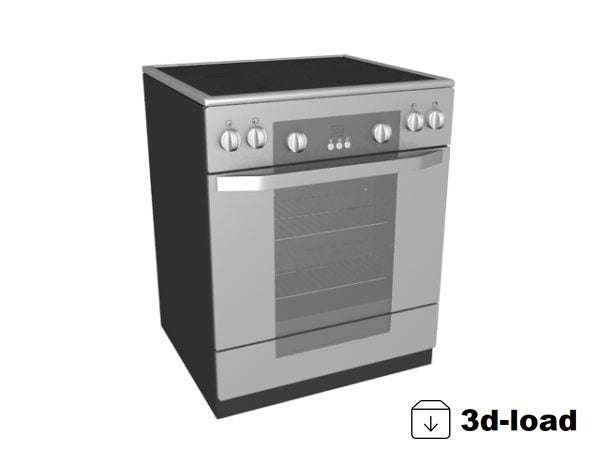 3d модель Кухонная техника Электрическая плита Духовка