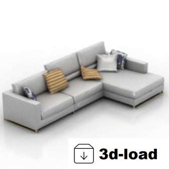3d модель L Sofa Interior Бесплатная