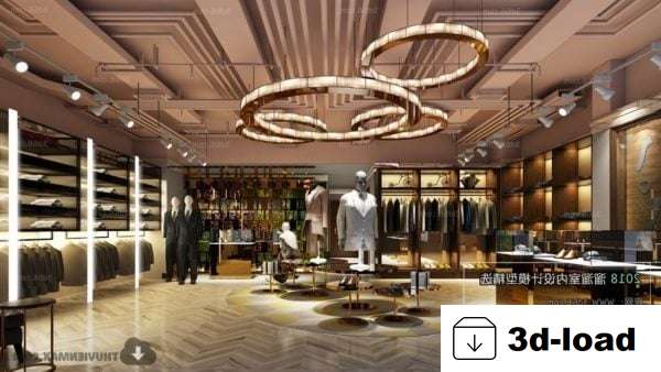 3d модель Luxury Fashion Store Интерьер Сцена