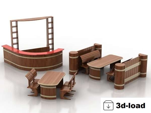 3d модель Мебель для баров и ресторанов