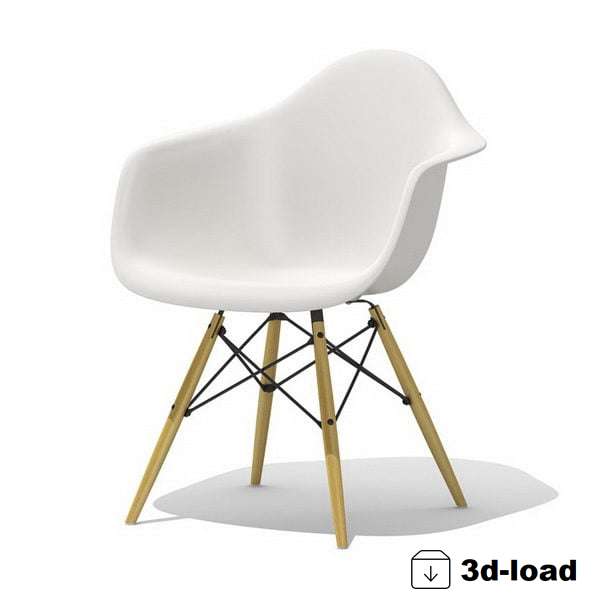3d модель Мебель Eames Daw Armchair