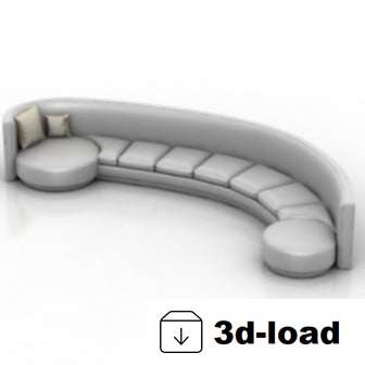 3d модель Многопользовательский диван Диван Бесплатная