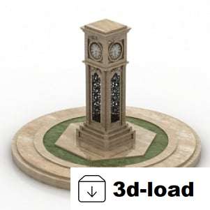 3d модель Модель Часовой Башни 3D