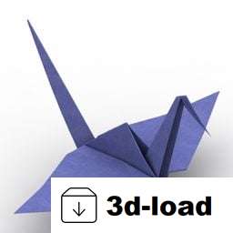 3d модель Модель оригами Crane Toy 3D