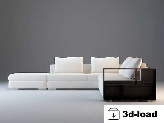 3d модель Модульный тканевый секционный диван