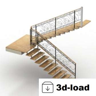 3d модель Общая лестница