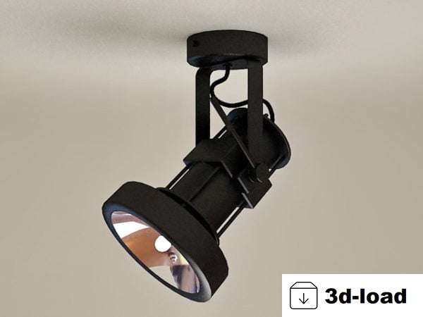 3d модель Одноместный потолочные светильники