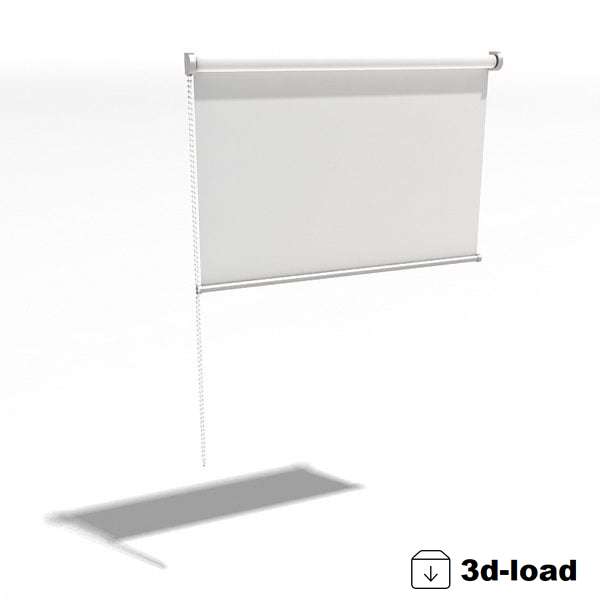3d модель Офисная белая рулонная занавеска для окон