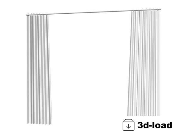 3d модель Плоская панель Домашние шторы